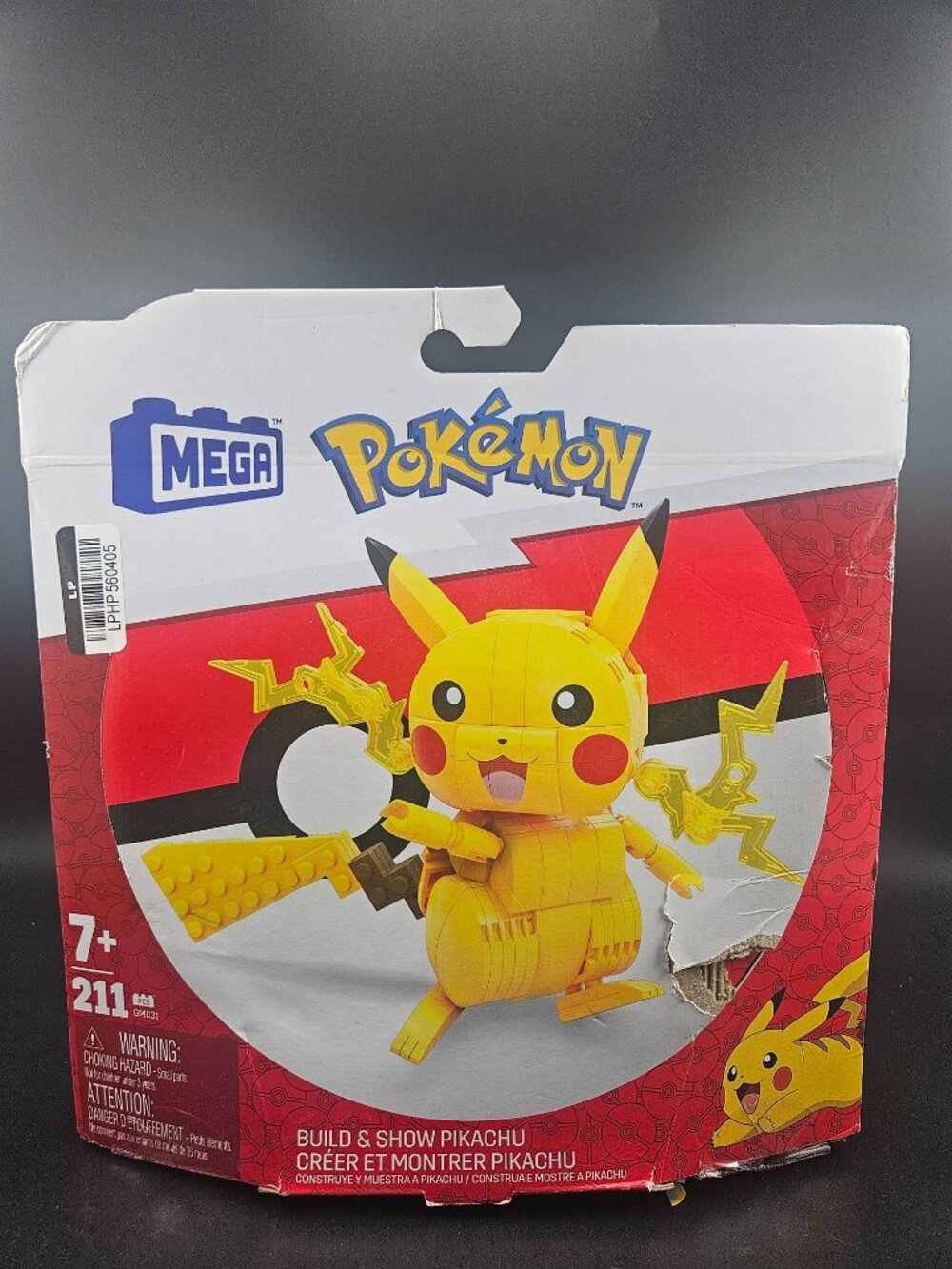 Mega Pokémon Build & Show Pikachu 211-Piece Construction Set For Kids Ages 7+